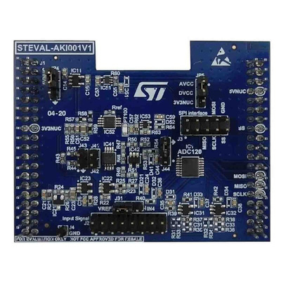 STMicroelectronics STEVAL-AKI001V1, 12-bit analog → digital converter, 50ksps → 1Msps, Evaluation board