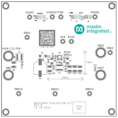 Maxim Integrated Evaluation Kit Buck Converter for MAX20406EVKIT