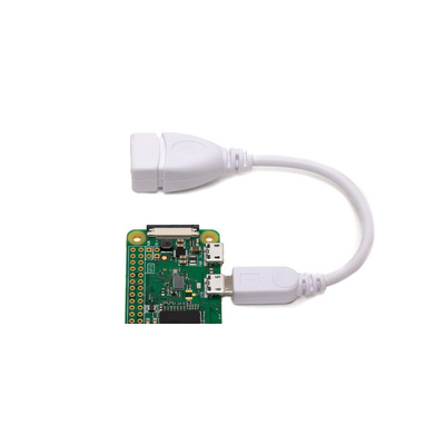 Raspberry Pi 8 cm Micro USB Male to USB A Female cable in White