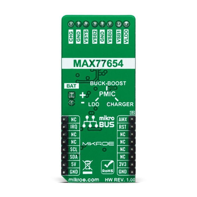 MikroElektronika BATT-MAN 2 Click Power Management Unit (PMU) for MAX77654 for mikroBUS socket