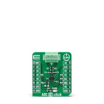 MikroElektronika MIKROE-4937 ADC 16 CLICK Add On Board Signal Conversion Development Tool