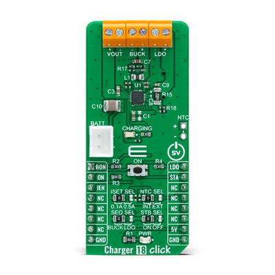 MikroElektronika Charger 18 Click Battery Charger for LTC3553 for mikrobus Socket