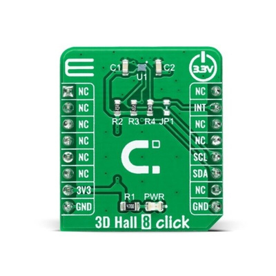 MikroElektronika 3D Hall 8 Click 3D Magnetic Sensor mikroBus Click Board for TLI493D-W2BW