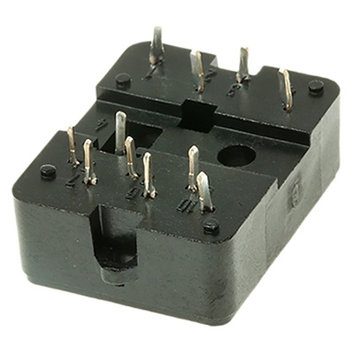 TE Connectivity 10 Pin Relay Socket, PCB Mount for use with Cradle Relays