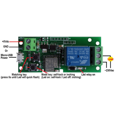 Seeit WIF-RELAY01-5V Relay for Relay Control Card for Arduino, AVR, PIC, Raspberry Pi, TTL