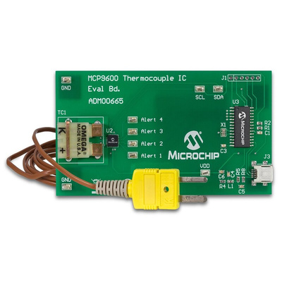 Microchip Thermocouple EMF to C Converter Temperature Sensor Evaluation Board for MCP9600