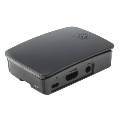 Raspberry Pi Plastic Case for use with Raspberry Pi 2B, Raspberry Pi 3B, Raspberry Pi 3B+