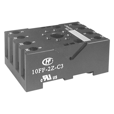 Hongfa Europe GMBH 8 Pin Relay Socket, DIN Rail for use with HF10FF & HF10FH Series Relays