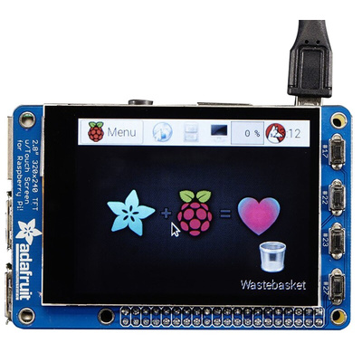 ADAFRUIT INDUSTRIES, PiTFT Plus with 2.8in Capacitive Touch Screen