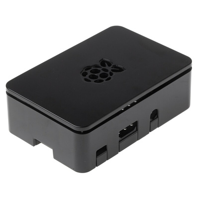 DesignSpark ABS Case for use with Raspberry Pi 2B, Raspberry Pi 3B, Raspberry Pi 3B+ in Black