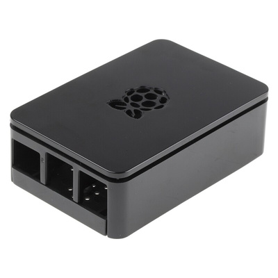 DesignSpark ABS Case for use with Raspberry Pi 2B, Raspberry Pi 3B, Raspberry Pi 3B+ in Black