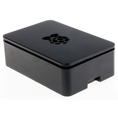 DesignSpark ABS Case for use with Raspberry Pi 2B, Raspberry Pi 3B, Raspberry Pi 3B+ in Black