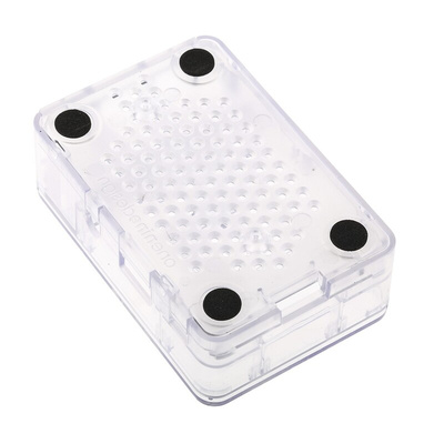 DesignSpark ABS Case for use with Raspberry Pi 2B, Raspberry Pi 3B, Raspberry Pi 3B+ in Clear