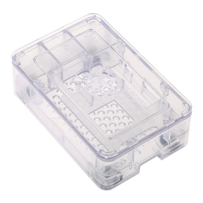 DesignSpark ABS Case for use with Raspberry Pi 2B, Raspberry Pi 3B, Raspberry Pi 3B+ in Clear