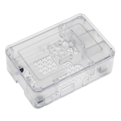 DesignSpark ABS Case for use with Raspberry Pi 2B, Raspberry Pi 3B, Raspberry Pi 3B+ in Clear