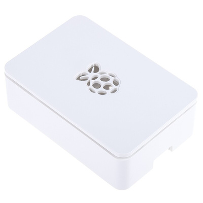 DesignSpark ABS Case for use with Raspberry Pi 2B, Raspberry Pi 3B, Raspberry Pi 3B+ in White