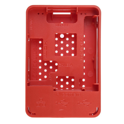 DesignSpark ABS Case for use with Raspberry Pi 2B, Raspberry Pi 3B, Raspberry Pi 3B+ in Red