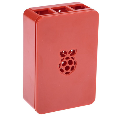 DesignSpark ABS Case for use with Raspberry Pi 2B, Raspberry Pi 3B, Raspberry Pi 3B+ in Red