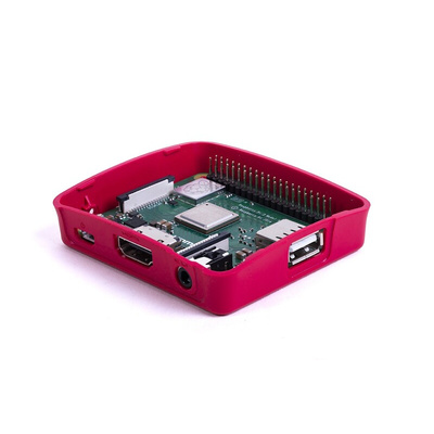 Raspberry Pi Plastic Case for use with Raspberry Pi 3A+ in Red, White