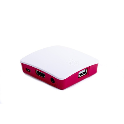 Raspberry Pi Plastic Case for use with Raspberry Pi 3A+ in Red, White