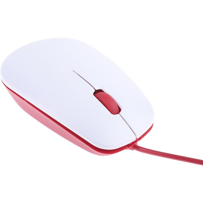 Raspberry Pi Red, White Raspberry Pi Mouse