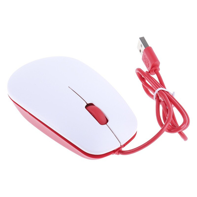 Raspberry Pi Red, White Raspberry Pi Mouse