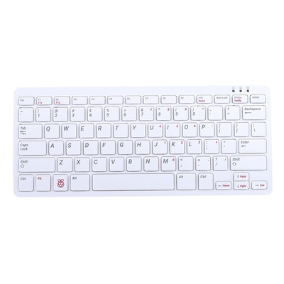 Raspberry Pi Red, White QWERTY (US) Raspberry Pi Keyboard