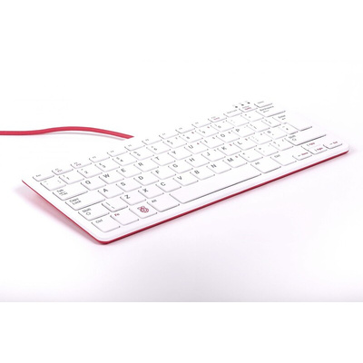 Raspberry Pi Red, White AZERTY (France) Raspberry Pi Keyboard