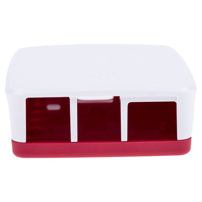 Raspberry Pi Plastic Case for use with Raspberry Pi 4B in Red, White