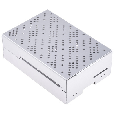 Okdo Aluminium Case for use with Raspberry Pi 4 Model in Grey