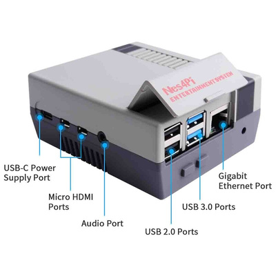 52Pi ABS Case for use with Raspberry Pi 4B in Grey