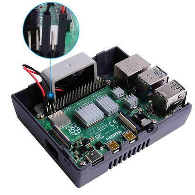 52Pi ABS Case for use with Raspberry Pi 4B in Grey