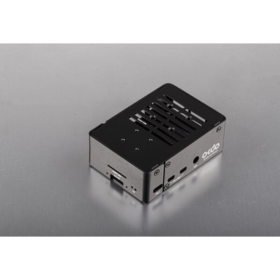 Okdo Steel Case for use with Raspberry Pi 4 in Black