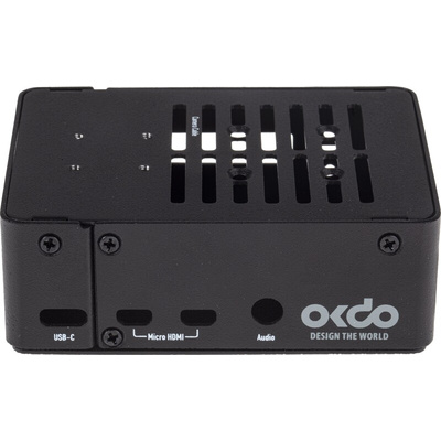 Okdo Steel Case for use with Raspberry Pi 4 in Black