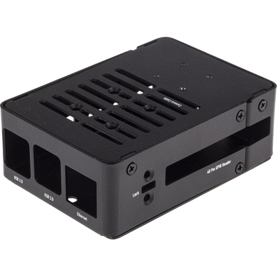 Okdo Steel Case for use with Raspberry Pi 4 in Black