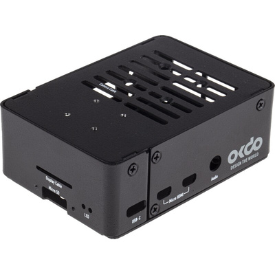 Okdo Steel Case for use with Raspberry Pi 4 in Black