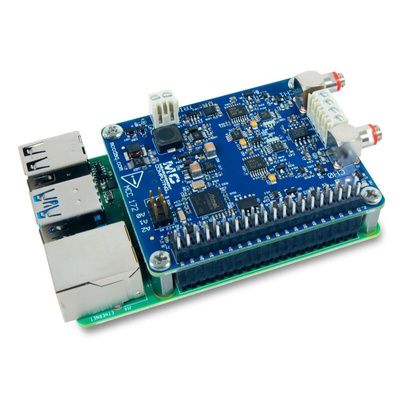 Digilent MCC 172 IEPE Measurement DAQ HAT for Raspberry Pi with two coaxial cables