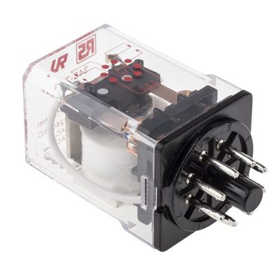 RS PRO Plug In Power Relay, 12V dc Coil, 10A Switching Current, DPDT