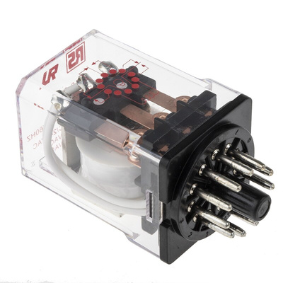 RS PRO Plug In Power Relay, 230V ac Coil, 10A Switching Current, 3PDT