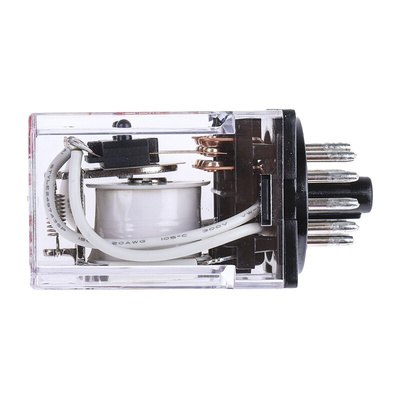 RS PRO Plug In Power Relay, 24V dc Coil, 10A Switching Current, 3PDT