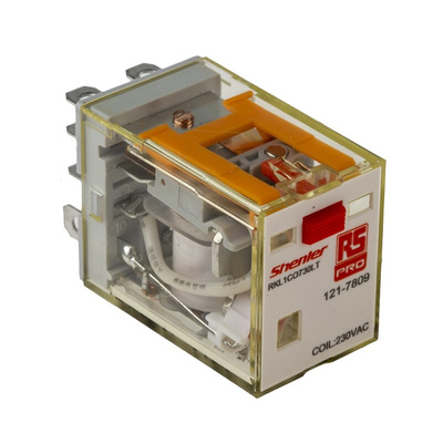 RS PRO Plug In Power Relay, 240V ac Coil, 16A Switching Current, SPDT