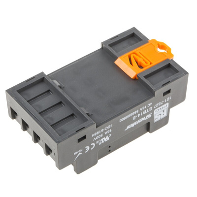 RS PRO 14 Pin 300V DIN Rail Relay Socket, for use with RS PRO RKL Relays 4PDT