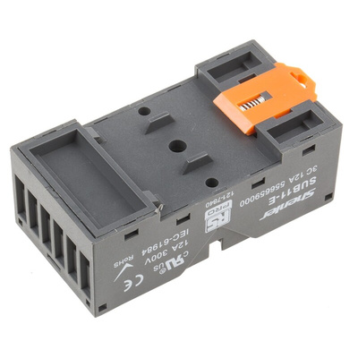 RS PRO 11 Pin 300V DIN Rail Relay Socket, for use with RS PRO RUB Relays