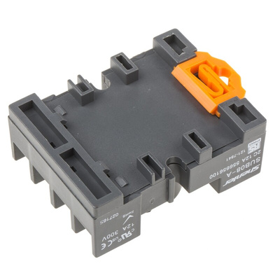 RS PRO 8 Pin 300V DIN Rail Relay Socket, for use with RS PRO RUB Relays