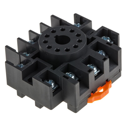 RS PRO 11 Pin 300V DIN Rail Relay Socket, for use with RS PRO RUB Relays