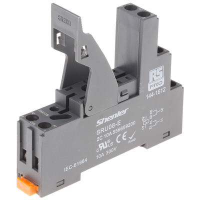 RS PRO 300V ac DIN Rail Relay Socket, for use with RFT Relay