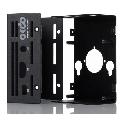 Okdo Metal ROCK SBC Case for use with ROCK 4 Model SE Single Board Computer, Black