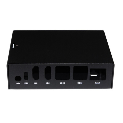 Okdo Metal ROCK SBC Case for use with ROCK 5 Model B Single Board Computer, Black