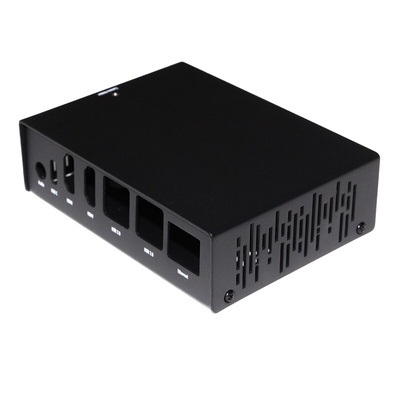 Okdo Metal ROCK SBC Case for use with ROCK 5 Model B Single Board Computer, Black