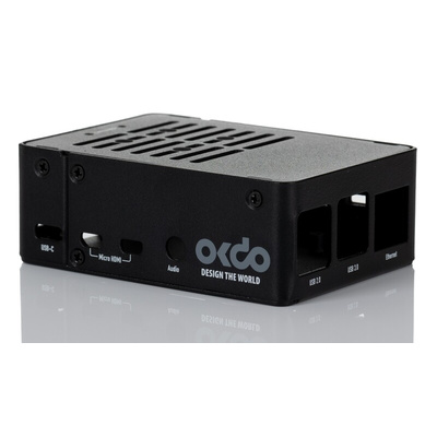 Okdo ROCK SBC Case for use with ROCK 4C+ Single Board Computer, Black